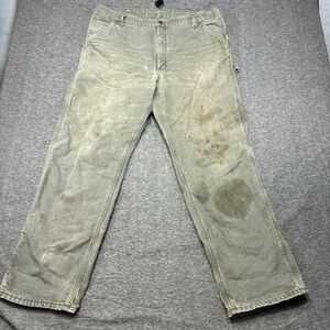 Vintage Carhartt Pants B11 MOS Men 40x32 Flannel Lined Duck Distressed 80s 90s